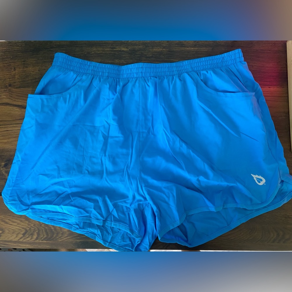 Blue athletic shorts